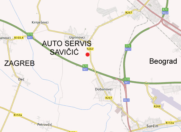 Auto servis Savicic mapa
