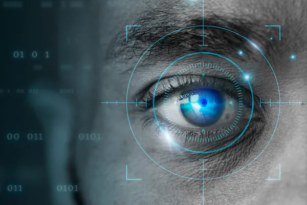 Retinal Biometrics Technology With Man S Eye Digital Remix