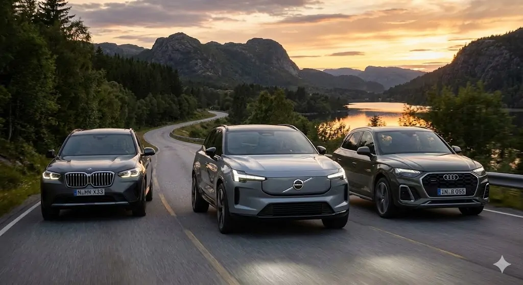 Volvo XC 60 pored Audi Q5 i BMW X3